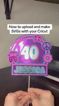 How to upload SVGs into Cricut Design Space & build a DIY layered cake topper with cardstock #cricut