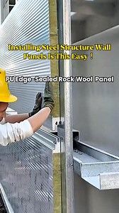 208K views · 1K reactions | Installing Steel Structure Wall Panels Is This Easy！ #installation #panel #wallpanel #Durable #Insulation #panels #wallpanels #sandwichpanel #steelstructure #corrosionresistance #curtainwall #rockwool #pupanel #polyurethane #Fireproof #corrosion #Waterproof | BRD Insulation Panels | Facebook