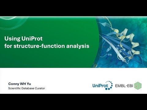 Using UniProt for protein structure function analysis