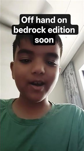 off hand finally on bedrock edition soon yayayaya