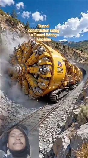 Tunnel construction using a Tunnel Boring Machine #shorts #youtubeshorts #tunnel