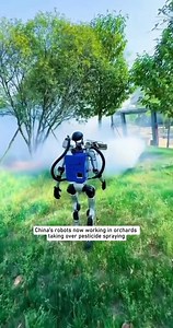 734K views · 8.1K reactions | China’s humanoid robots are now working in orchards—taking over pesticide spraying with precision and efficiency. #robot #technology #China #ChinaTech #futuretech #HumanoidRobots | Chengdu Hi-tech Zone | Facebook