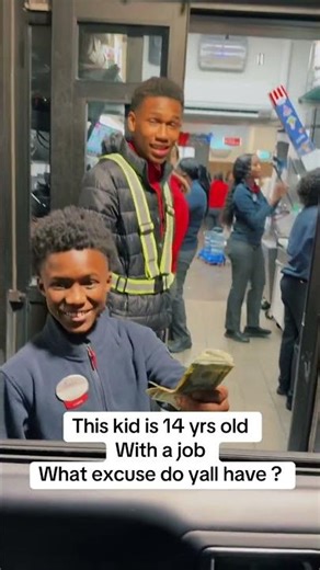 Kid that’s only 14 has job at #chickfila what is your excuse? #cash #trending #viral