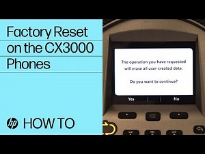How to do a factory reset on the CX3000 Phones | HP Support
