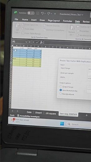 Two way ANOVA in MS Excel #anova #twowayanova #dataanlysis #statistics #msexcel