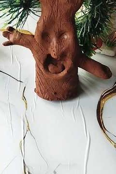 Clay Face on Tree || മരത്തിലെ കളിമൺ മുഖം #clayart #creativeclayideas