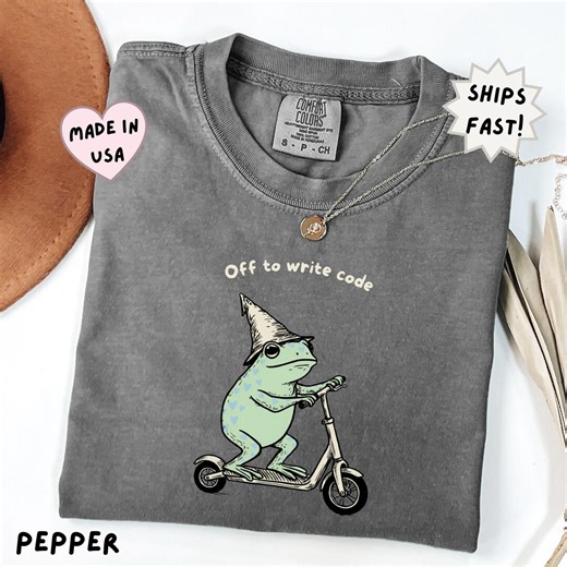 Funny Coder Shirt, Frog Wizard Writing Code Tee, Computer Science Major Gift, Software Engineer Humor, Sarcastic Programmer T-shirt - Etsy