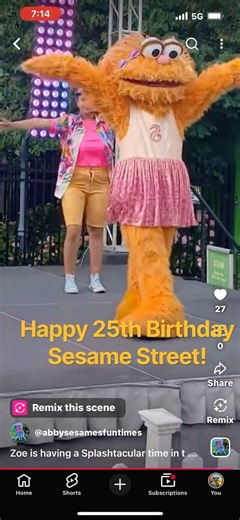 Zoe Is Celebrating At Elmo’s Bathroom For Its 25th Birthday! For @PBSKIDSFAN2026