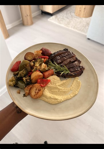 Easy Roasted Veggies and Hummus Dinner Recipe