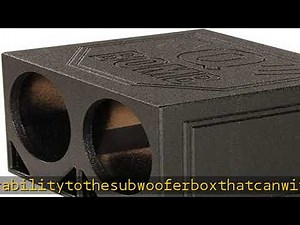 Q Power Dual 10 Inch Vented Triangle Ported Wood Subwoofer Enclosure Box with Durable Bedliner Spra