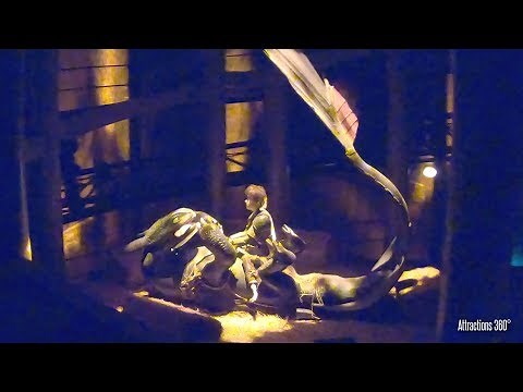 [4K] How to Train Your Dragon Ride - Dragon Gliders Coaster Ride