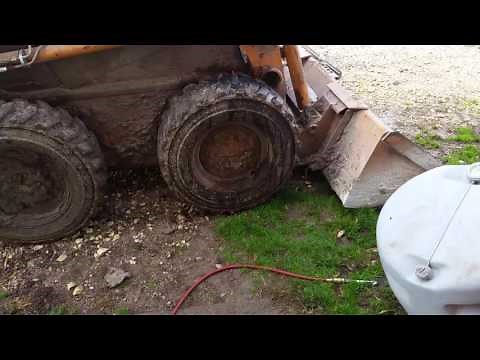 Fixing Flat tire on Skid Steer