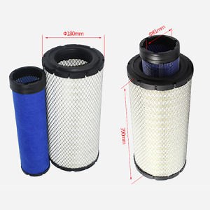 [Hot Item] Pure Spare Parts Air Filter Element Maintenance Parts K1838 Double Layer Filter 8-10ton Klx-H5t01-00621X-Fb