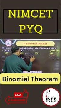 NIMCET Previous Year Questions – Binomial Theorem | INPS Classes | Nitin Sir