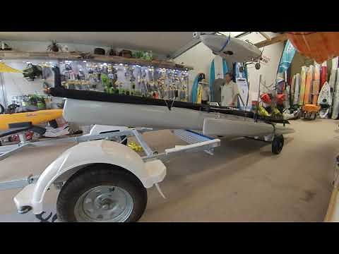 Custom Hobie Adventure and Tandem Island trailer incorporating the Hobie dolly.