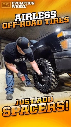 Airless Off-Road Tires - Just Add Spacers!