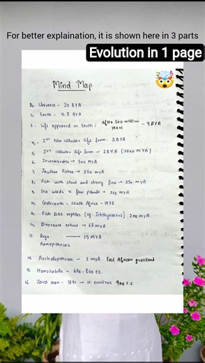 Evolution in Just 1 Page 🤯 | Boards Must-Revise Hack #viral #trending #biology