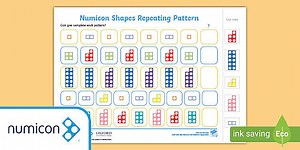 Numicon Shapes Repeating Pattern Activity