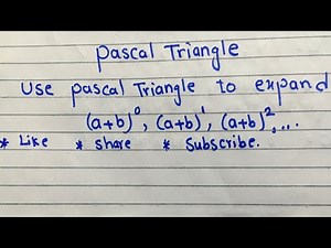 Pascal triangle | pascal triangle complete understanding