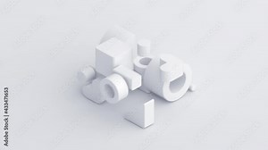 Abstract 3D Animation of Geometric Background