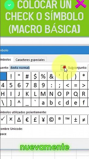 ❌✅ Aprende a colocar un CHECK O SÍMBOLO en Excel 2 ✅❌ #excel #aprendeexcel #check #excelbasico