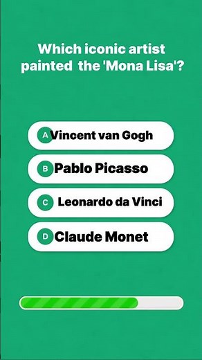 Which iconic artist painted the 'Mona Lisa'? #generalknowledgequiz #gk #gkquiz