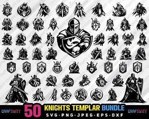 Templar Knight Clipart Bundle, Medieval Warrior Vector (digital Download) - Etsy