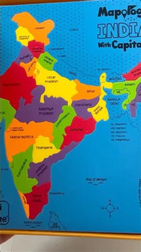 Imagimake india map jigsaw puzzle with state & capitals 😍😘