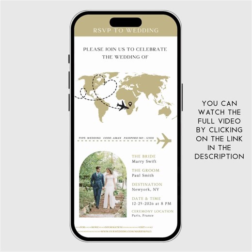 Animated Wedding Video Invitation: Photo & Music Template (canva) - Etsy