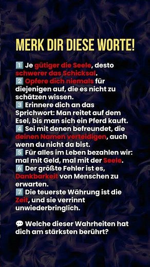 📜 7 Lebensweisheiten, die du kennen musst #zitate #motivation #tiefsinnigezitate