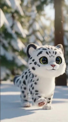 How This Cute Yeti Survives the Cold! 🐾❄️ | Snowy Adventure Begins! #shorts