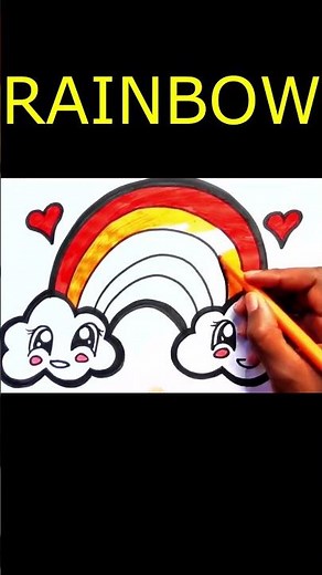 Dibujar y colorear nubes arcoíris paso a paso 🌈🔴🟠🟡🟢🔵🟣 🌈 #drawingforkids #cutedrawing #easydrawing