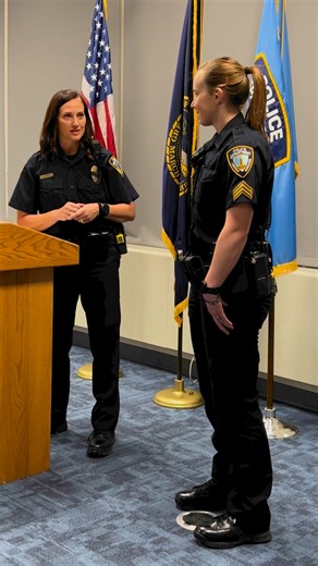 PROMOTION | We have a new sergeant within our ranks! #LPD Sgt. Kate Schwenke had her badge pinned on Friday in a promotional ceremony. Family traveled in from out-of-state to celebrate with her. The room was filled with family, friends, teammates, command staff, mentors, city representatives and other supporters all there to mark this career milestone. This is what leadership looks like. We look forward to seeing what she accomplishes next in her new role! 🚔🚨👮🏻🤝 | Lincoln Police Department