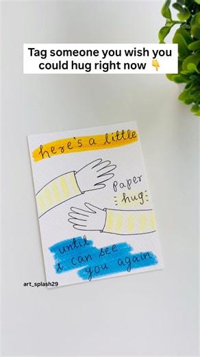 Paper Hug Card 🥺💛 | Cute DIY for Long Distance Love