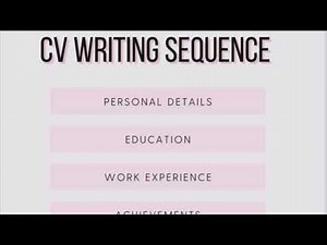 Epi 5: CV sequence that will get you a job in South Africa #jobapplication #cvwriting