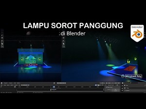 Bikin LAMPU SOROT PANGGUNG (lighting for stage) yang Bergerak-gerak | Blender (Graph Editor)
