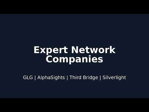 Expert Network Companies | GLG vs AlphaSights vs Third Bridge vs Silverlight Research vs Guidepoint