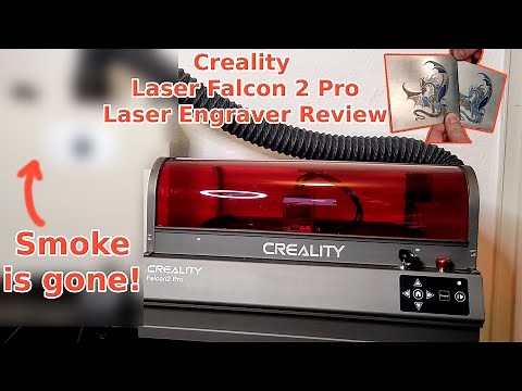 Creality Laser Falcon 2 Pro Review Fully Enclosed 40W #Laser Engraver + Smoke Extractor #3dprinting