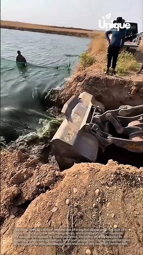 Tractor digging pond: a pond creation process