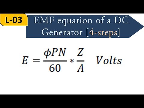 Lecture-3 || EMF Equation of a DC Generator || DC Generator