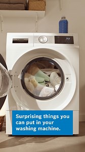 Ever wondered what surprising things besides clothes can be put in your washing machine? 🤔 Get the most out of your washing machine and watch our video to discover 12 unusual things you can clean with it! 🤩✨ #BoschHomeMY #Bosch #BoschCleaningHacks2 #CleaningHacks #BoschWashingMachine #CleaningTips | Bosch Home MY