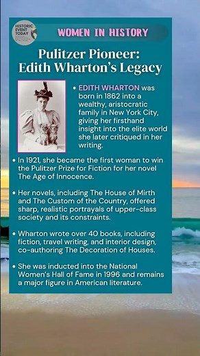 Pulitzer Pioneer: Edith Wharton’s Legacy