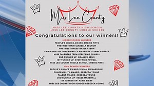 Students compete in Miss Lee County High School and middle school pageant