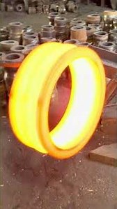 Inside the forging factory High-Speed Bearing Ring Rolling Process #forge #forging #machine #craft
