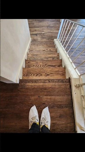 Staining Hardwood Floor Dark Walnut by Varathane!