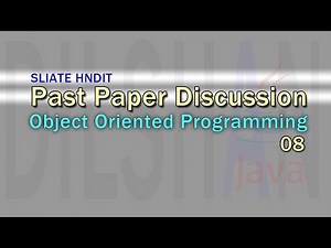 HNDIT OOP Past paper -8
