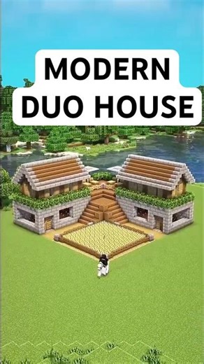 Minecraft Modern Duo House Tutorial🏡#minecraft #minecrafthouse #minecraftshorts #minecraftbuilding