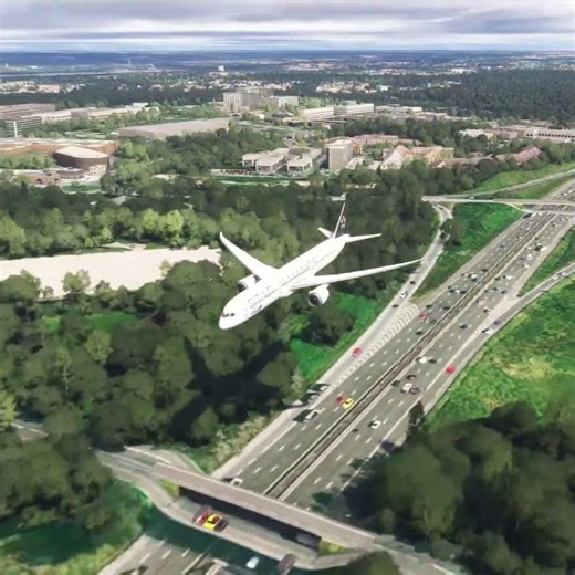 Landing in the densest forest - Flight Simulator 🌳 #aviation #simulation