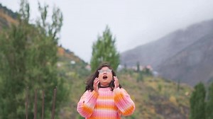 Indian Girl Sneeze While Standing Mountains Stock Footage Video (100% Royalty-free) 3421403229 | Shutterstock