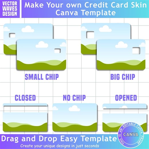 Credit Card Skin Canva Template, Editable Debit & Credit Card Cover SVG, Debit Sticker Template for Cricut, Easy Drag and Drop Template - Etsy Canada
